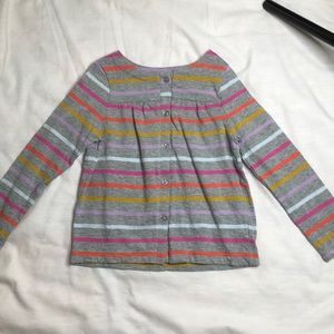 Baby Gap 5 year gray striped button down
